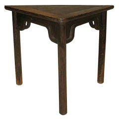 Antique Elm Triangle Table