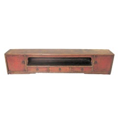 Antique Low Lacquered Cabinet