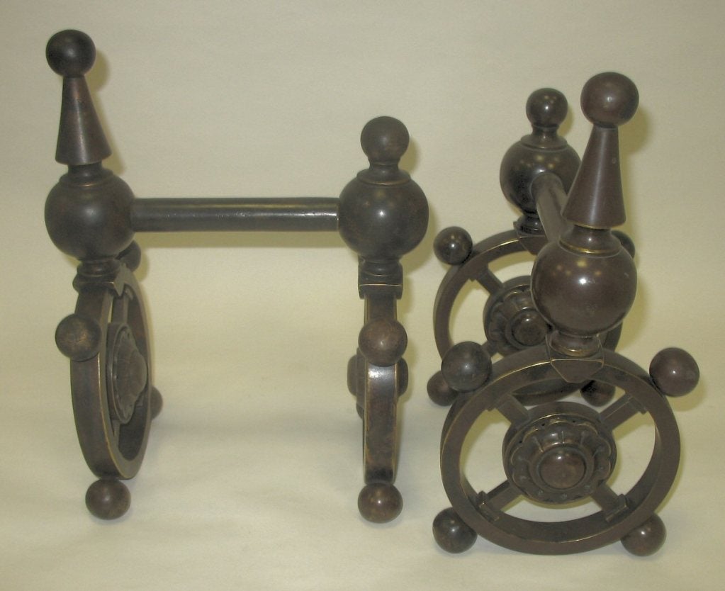 Brass Fireplace Tool Rest - marked