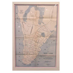 Antique Framed Map of New York in Excellent Condition