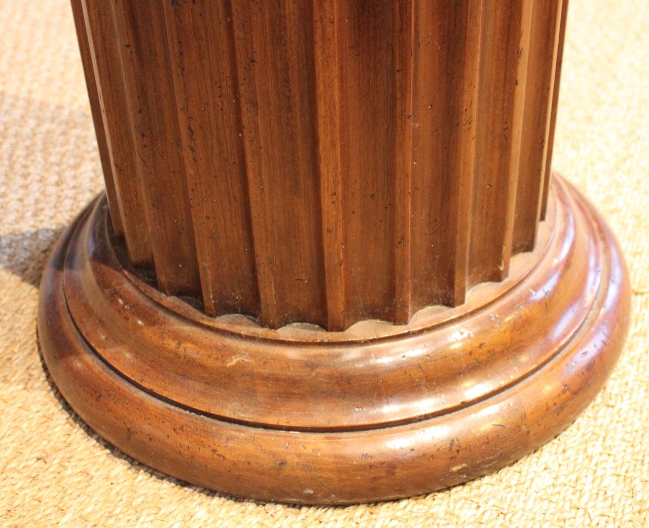 American Fluted Wood Pedestal by John Widdicomb