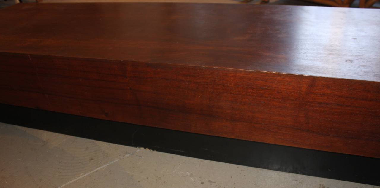 Adrian Pearsall Walnut Block Coffee Table In Good Condition In Hudson, NY