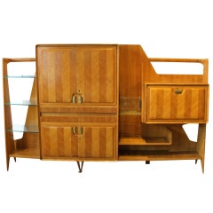 Vintage Stunning Mid-Century Italian Wall Unit Attributed to Dassi