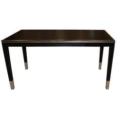 1940
s Art Moderne Steel and Aluminum large desk 1940
s Art Moderne Steel and Aluminum large desk