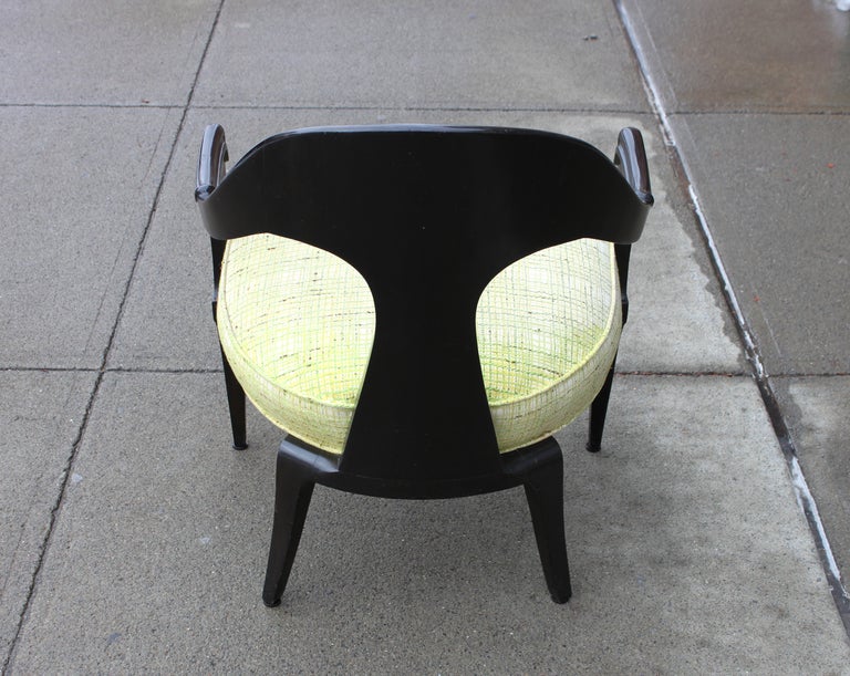 Mid-20th Century Pair of Mid Century Spoon Back Armchairs