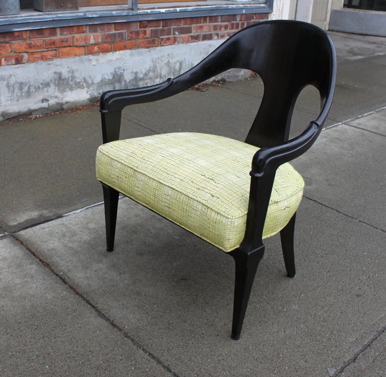 Pair of Mid Century Spoon Back Armchairs 4