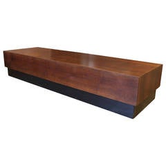 Adrian Pearsall Walnut Block Coffee Table