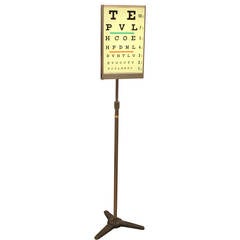 Vintage Electric Eye Exam Chart Lamp