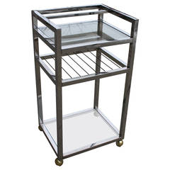 Modern Chrome Bar Cart