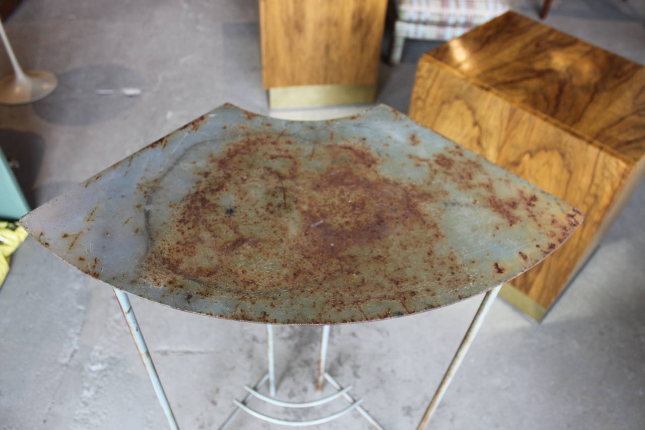 Mid-20th Century Pair of Vintage Modern Plant Metal Tables For Sale