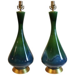 Pair of Hager 1950's Ceramic Table Lamps