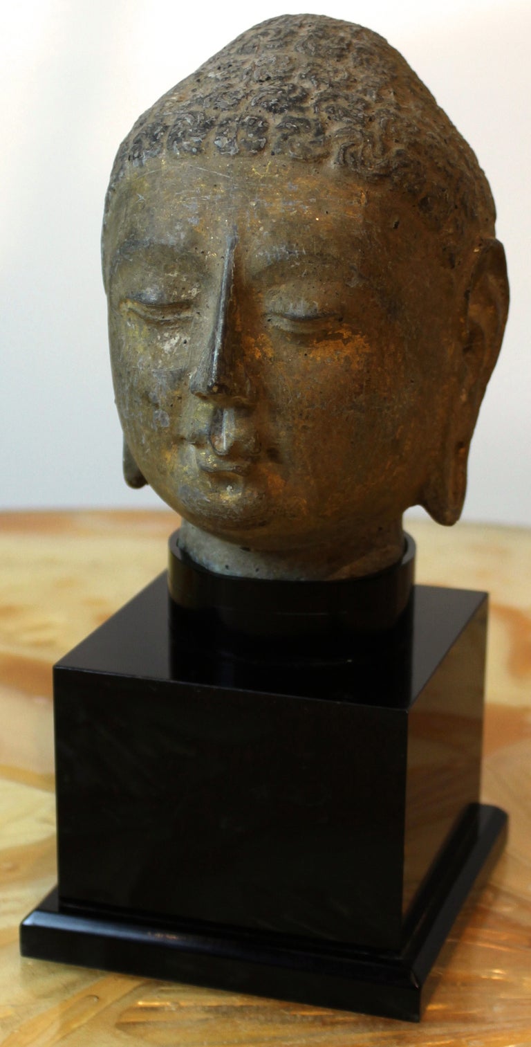 Gandharan Style Carved Stone Head of Buddha