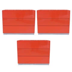 Milo Baughman Lacquered Dressers