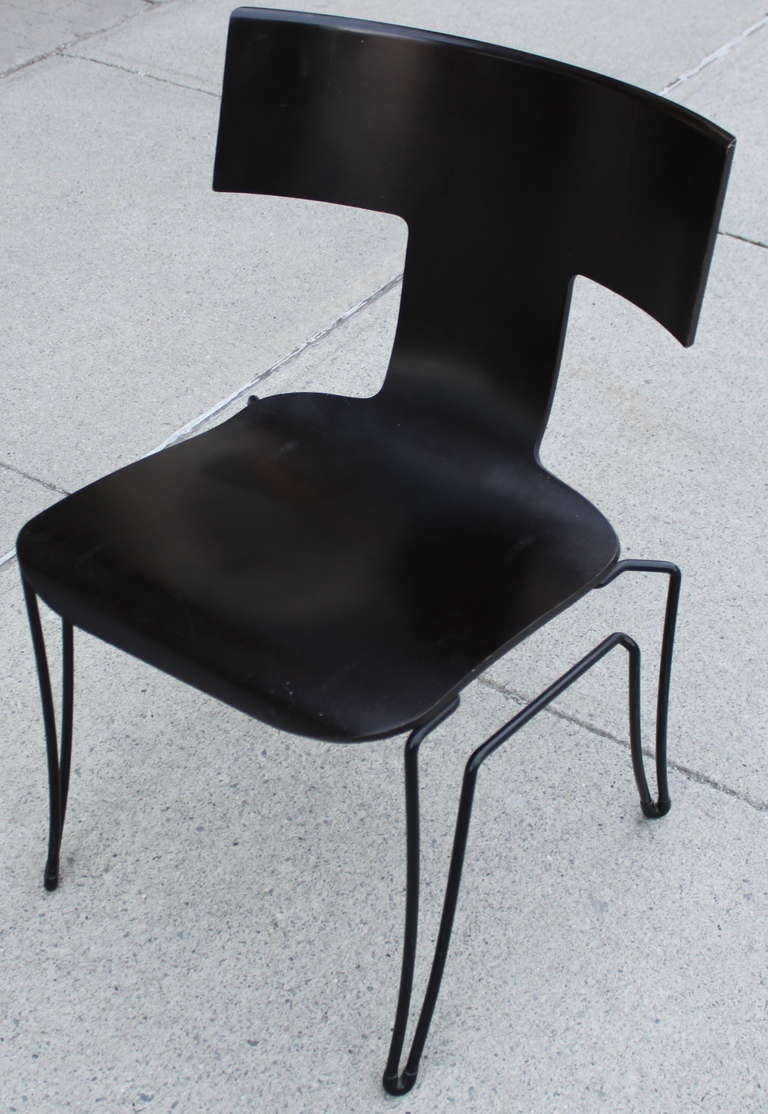 Lot of six chairs by John Hutton (1947-2006) for Donghia - Klismos.