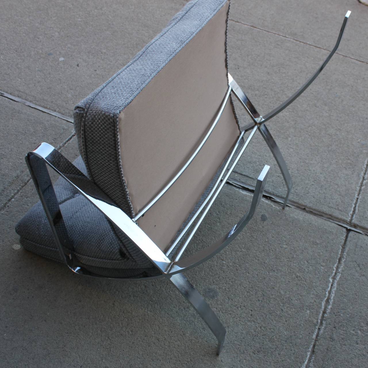 Vintage Polished Chrome Lounge Chairs For Sale 1