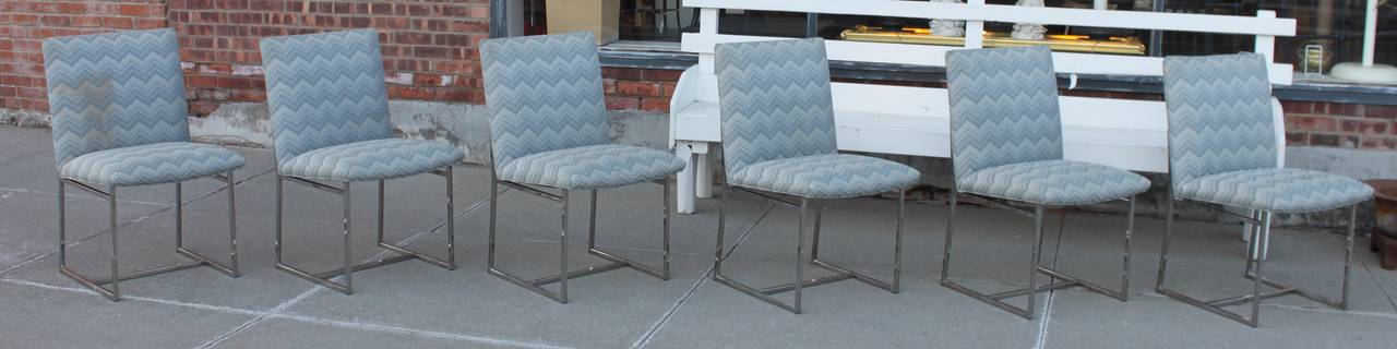 Set of Six Milo Baughman Dining Chairs