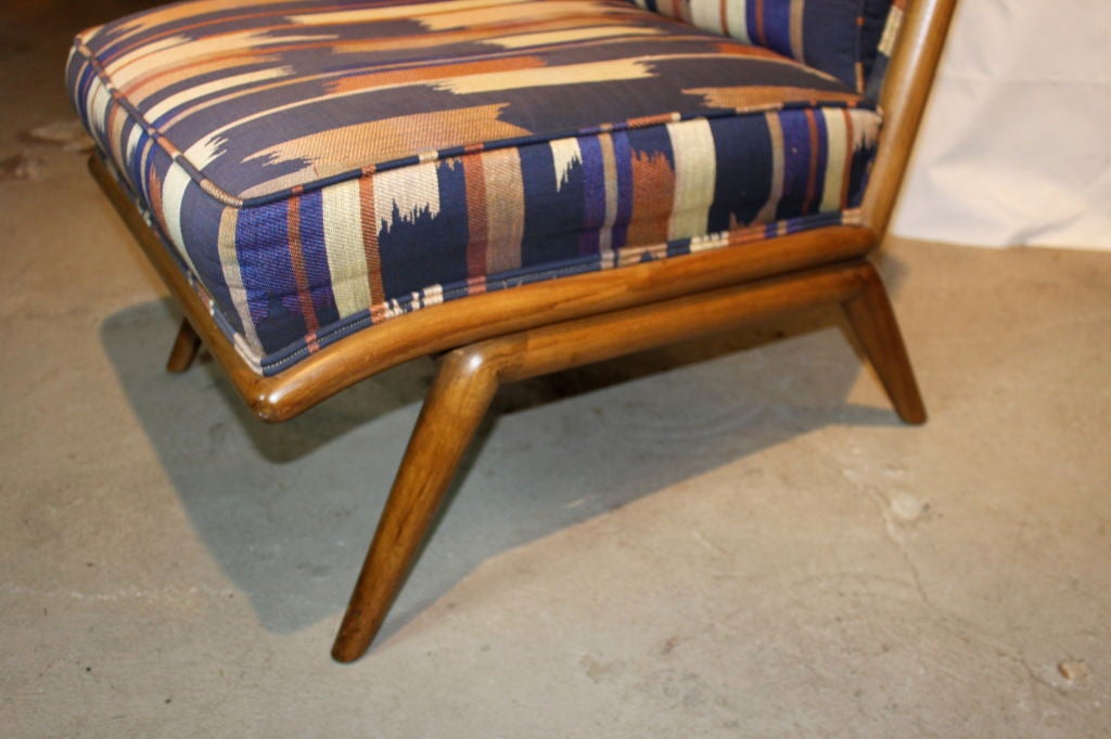 T.H. Robsjohn-Gibbings Slipper Chair In Good Condition In Hudson, NY
