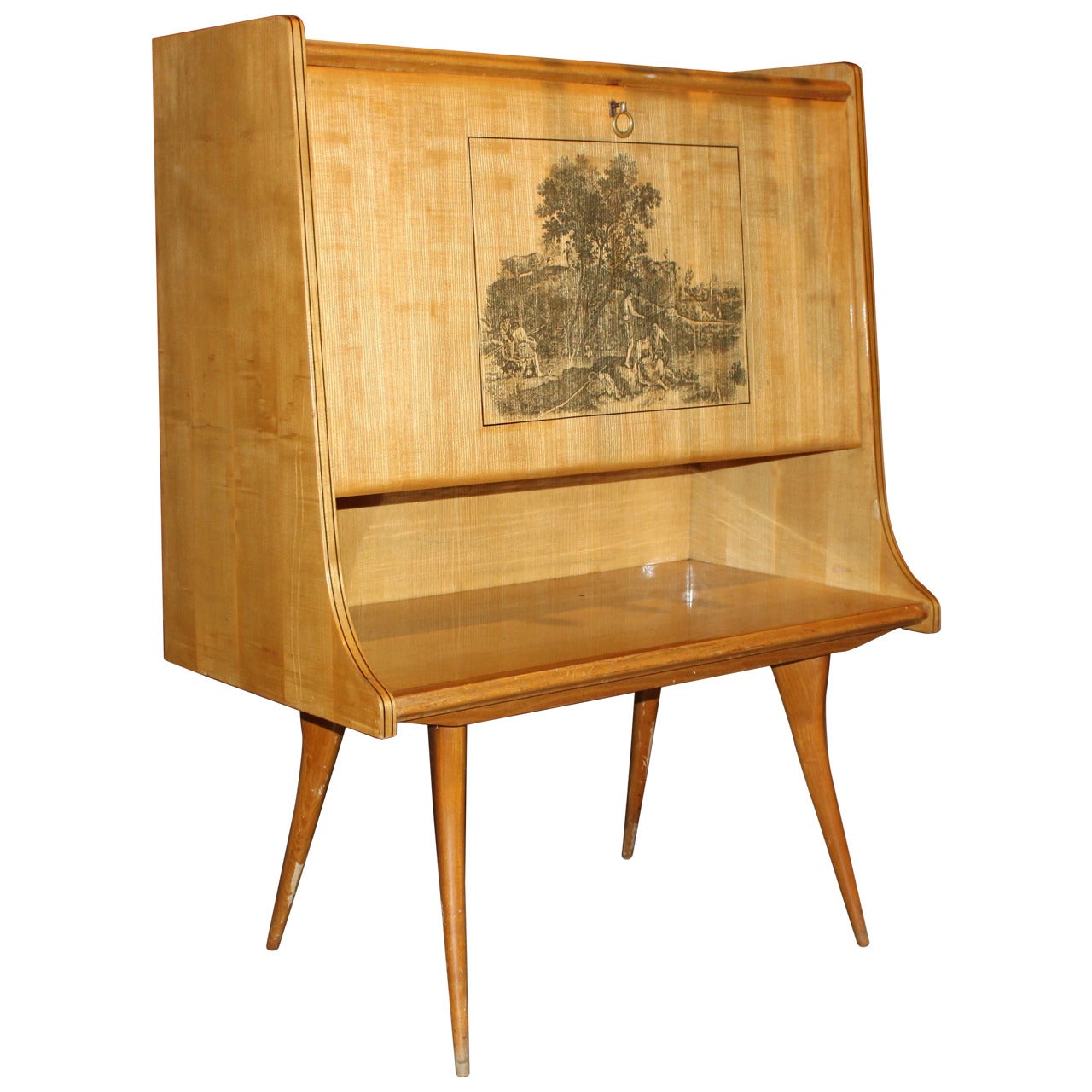 Mid-Century Modern Italian Bar Cabinet For Sale