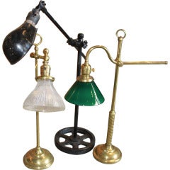 Set of Three Adjustable Table Lamps