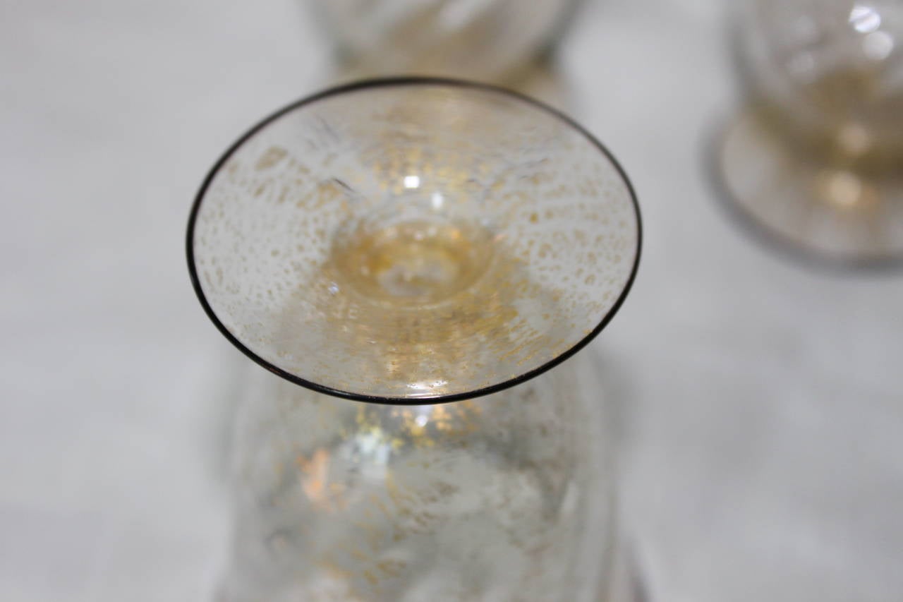 Early 20th Century Antique Venetian Glass Cordial Glasses, 'Set of Ten'