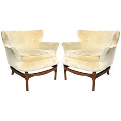 Pair of Petite Italian Lounge Chairs