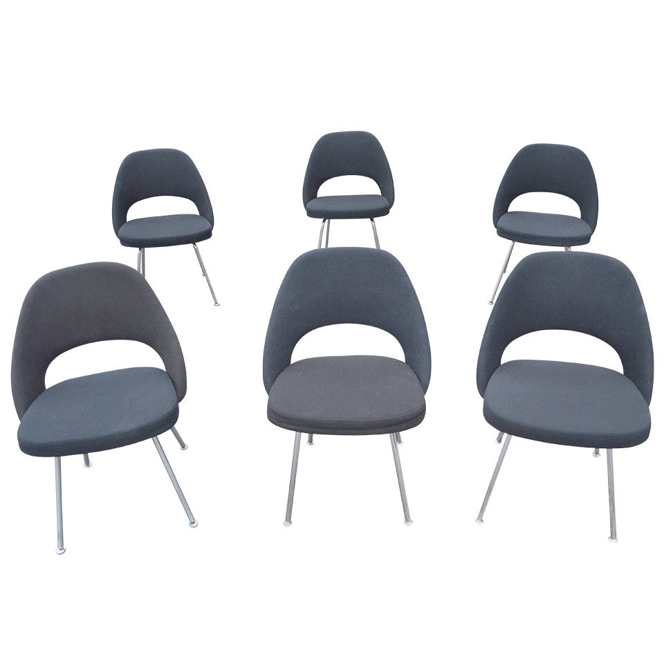 Set of Six Saarinen Side Chairs