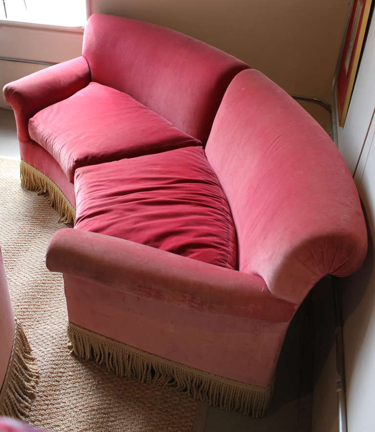 Curved French Decorator Sofa Settee End Table 2