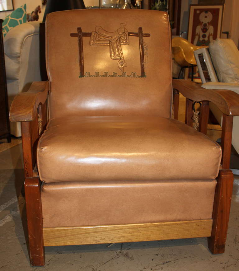 Mid-Century Modern Awesome Vintage Cowboy Chair For Sale