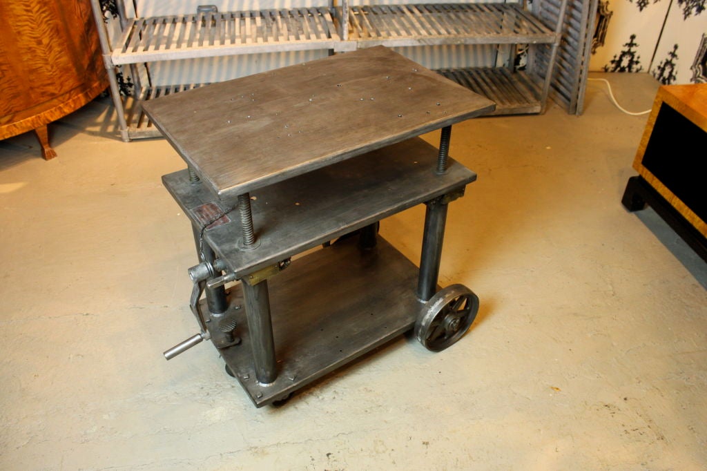 Industrial 3 tier adjustable work table 2