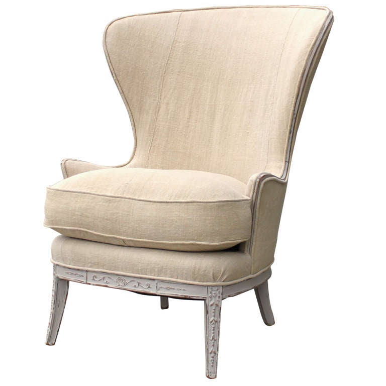Fabulous Wing Chair at 1stdibs