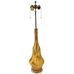 Italian Amber Art Glass Table Lamp 12