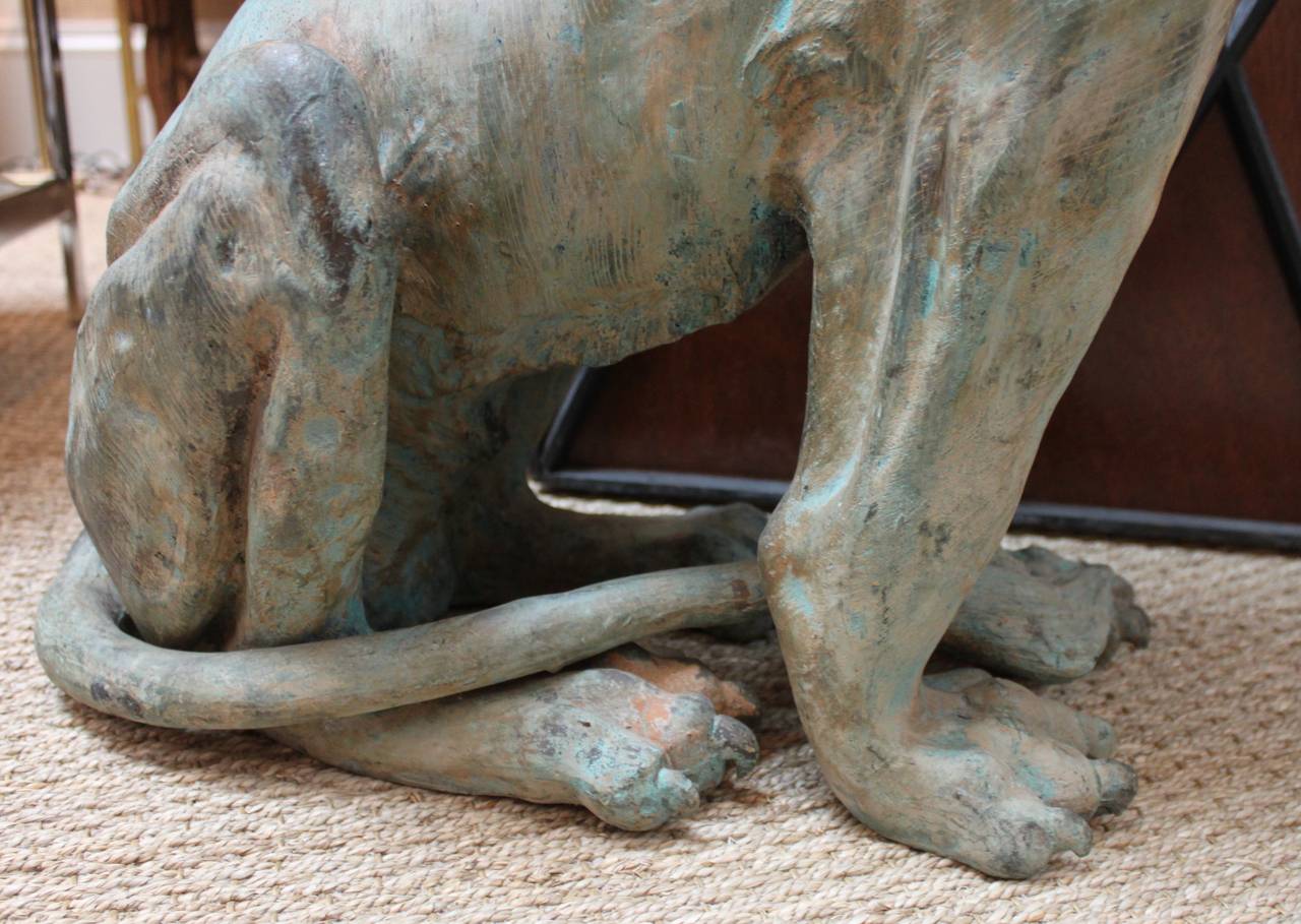 Vintage Bronze Lions In Excellent Condition In Hudson, NY