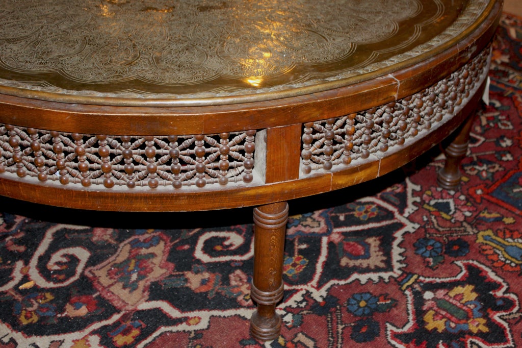 20th Century Extra Large Vintage Moroccan Tray Table