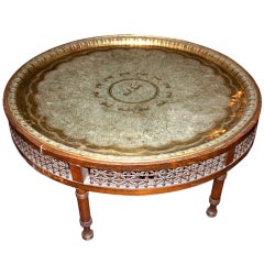 Extra Large Antique Moroccan Tray Table