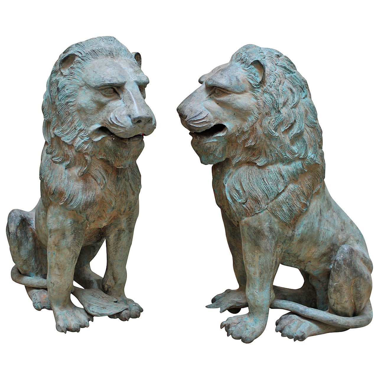 Vintage Bronze Lions