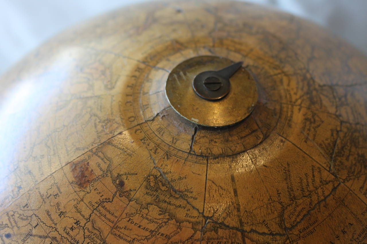 Antique Fitz Globe on Iron Base For Sale 2