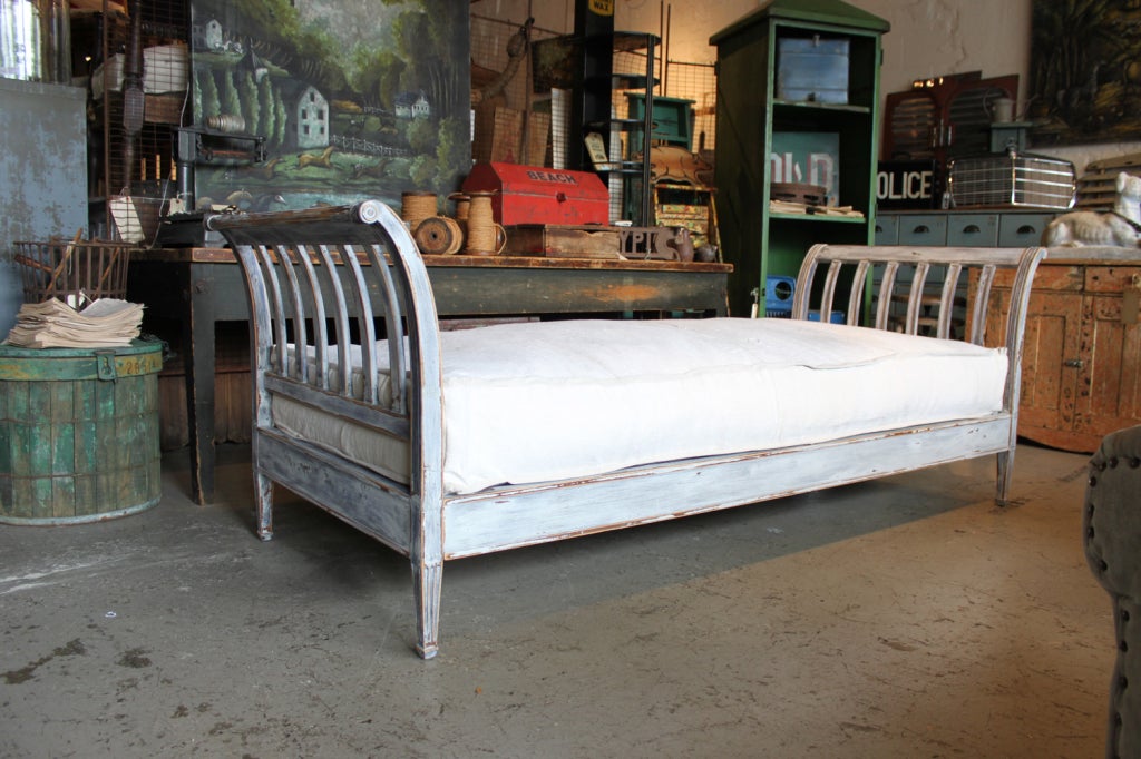 From Stephanie Lloyd, an especially pretty daybed from France. A perfect size for an overnight guest or a great-looking sofa.