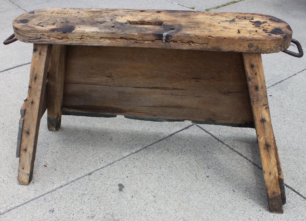 From Stephanie Lloyd, a well-used and loved industrial farrier's bench.

Note: Please call ahead for viewing.