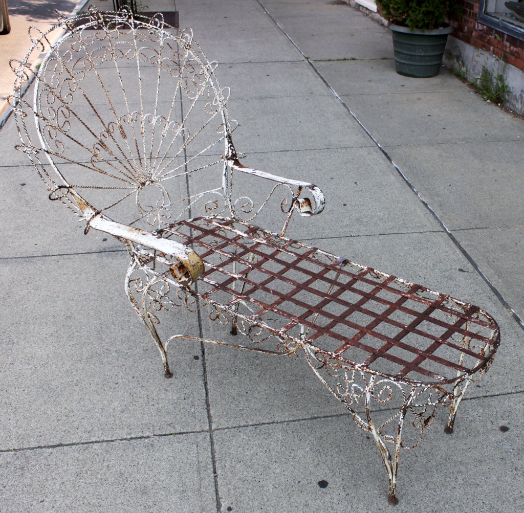 Mid-Century Iron Chaises