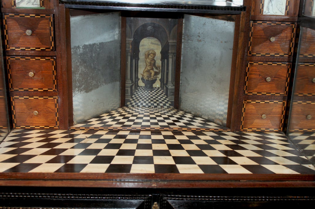 Flemish Neo-Baroque Ebonized Cabinet on Stand 5