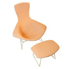 Vintage Harry Bertoia for Knoll Bird Chair and Ottoman