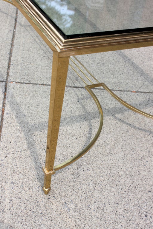 Vintage Glass and Brass Coffee Table 3