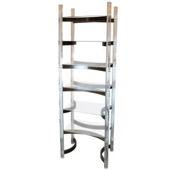 Lucite and Rosewood Etagere