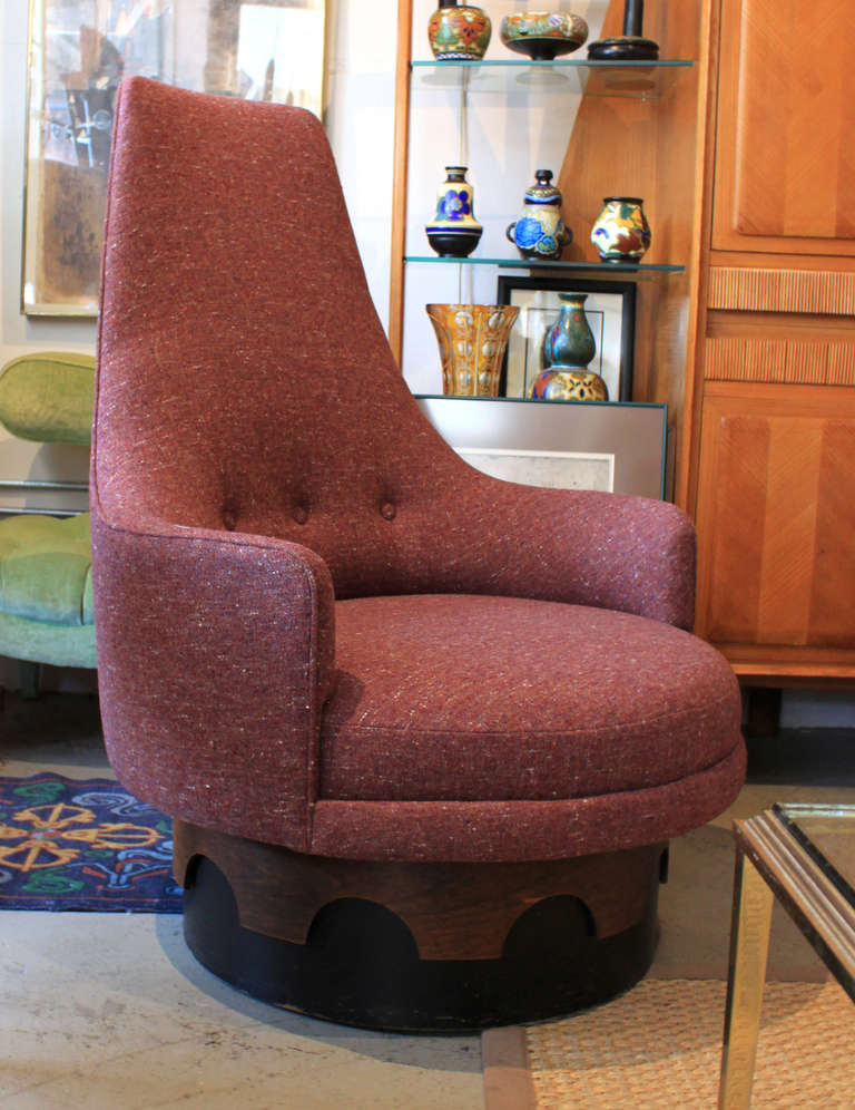 Mid-Century Modern Adrian Pearsall Swivel Chair For Sale
