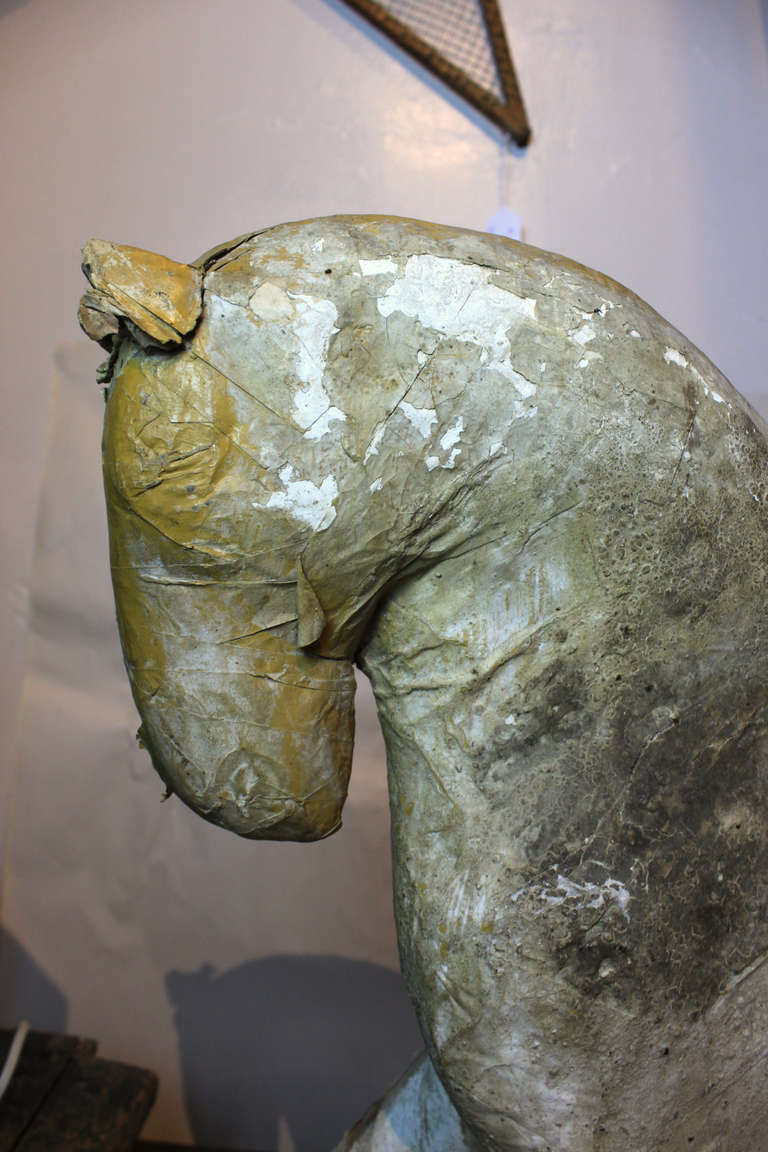 Exquisite Papier Mache Horse Statue