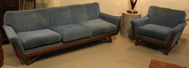 Mid-Century Modern Sofa, Adrian Pearsall In Excellent Condition In Hudson, NY