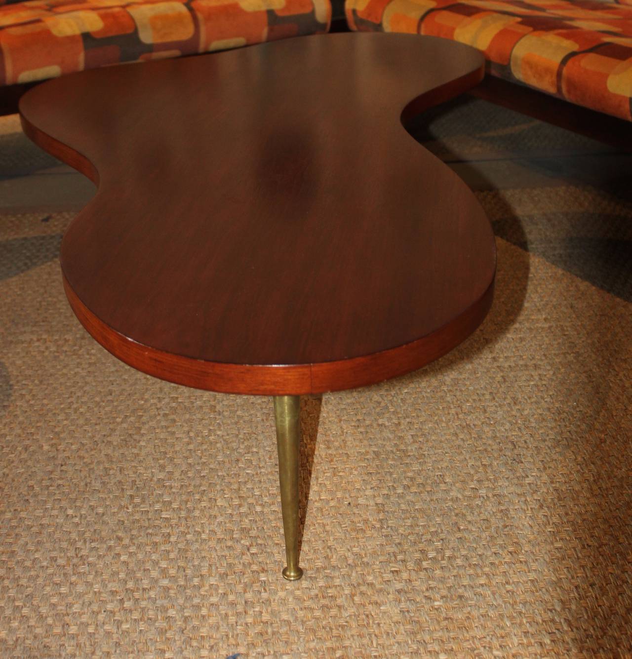 T.H. Robsjohn-Gibbings Biomorphic Coffee Table In Excellent Condition In Hudson, NY