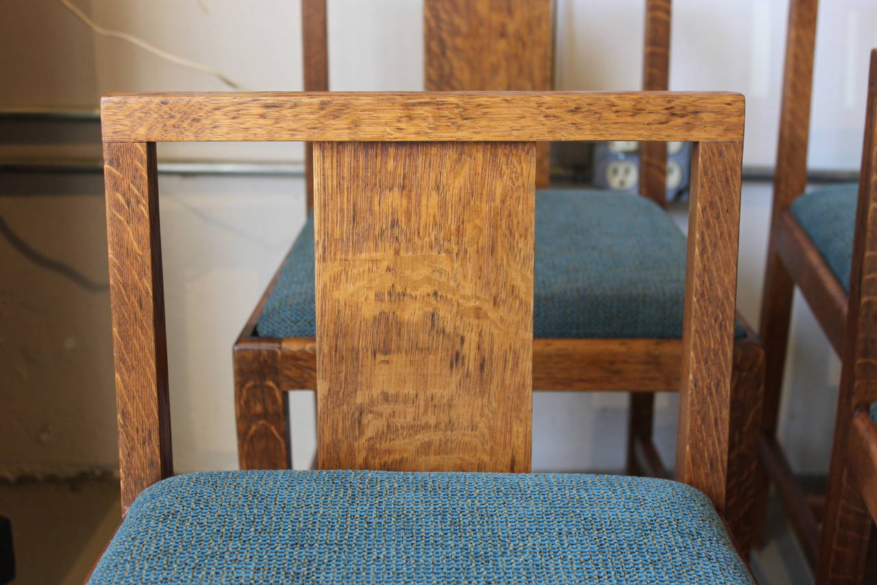 Early English Oak Chairs by Heals London In Excellent Condition For Sale In Hudson, NY