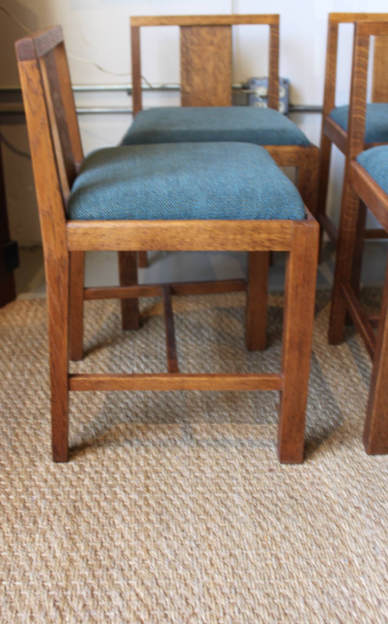 Early English Oak Chairs by Heals London For Sale 1