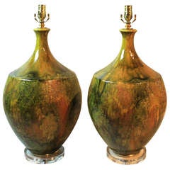 Pair of Large Ceramic Table Lamps